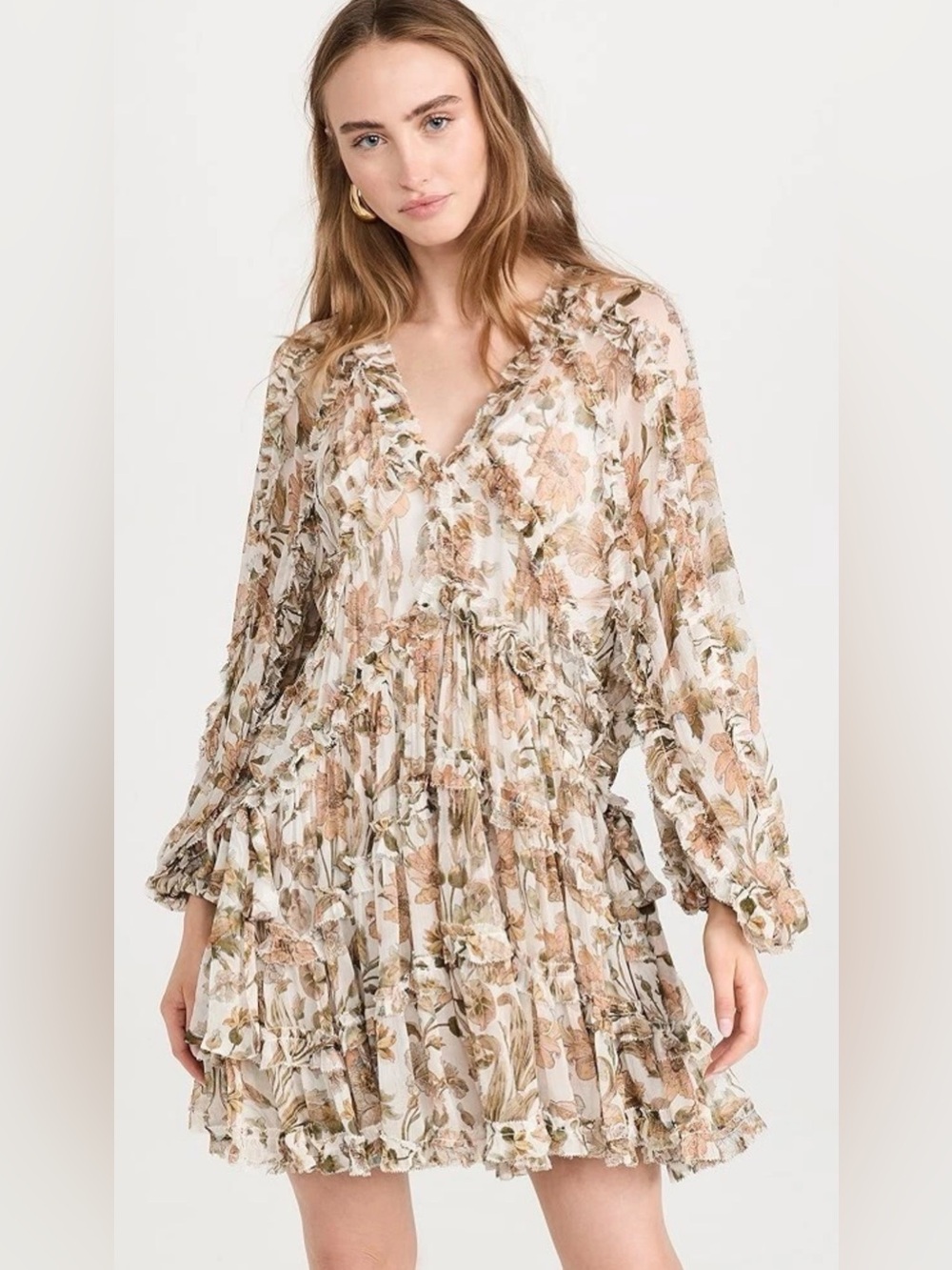 Zimmermann Chintz Billow Frill Mini Dress Size 4 (US 12)